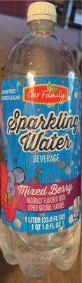 Mixed Berry Flavored Sparkling Water Beverage, Mixed Berry