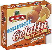 Orange Sugar Free Gelatin Dessert, Orange