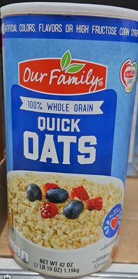 100% Whole Grain Quick Oats, Whole Grain