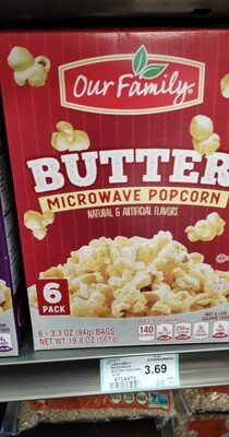 Butter Microwave Popping Corn, Butter