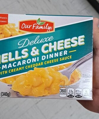 Deluxe Shells & Cheese Macaroni Dinner With Creamy Cheddar Cheese Sauce, Deluxe Shells & Cheese