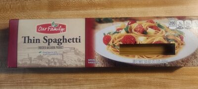 Enriched Macaroni Product, Thin Spaghetti