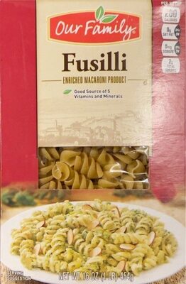 Enriched Macaroni Product, Fusilli