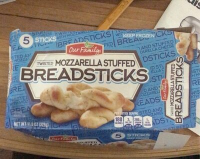 Mozzarella Stuffed Twisted Breadsticks, Mozzarella