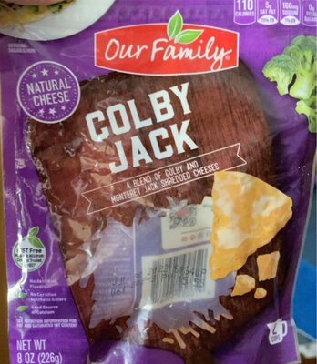 Colby Jack Blend Of Colby And Monterey Jack Shredded Natural Cheeses, Colby Jack