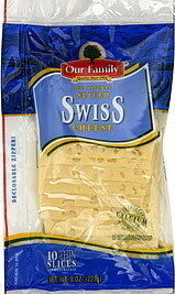 Swiss Sliced Aged Natural Cheese, Swiss