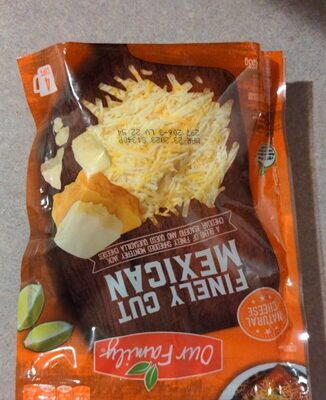 Fancy Shreds, Mexican Blend Of Monterey Jack, Mild Cheddar, Queso Quesadilla And Asadero Finely Shredded Cheeses, Mexican Blend