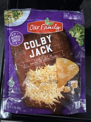 Colby Jack Blend Of Colby And Monterey Jack Shredded Natural Cheeses, Colby Jack