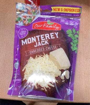 Monterey Jack Shredded Natural Cheese, Monterey Jack