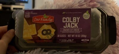 Colby Jack Blend Of Colby And Monterey Jack Cheeses Cracker Squares, Colby Jack