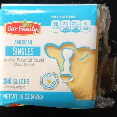 American Pasteurized Prepared Cheese Product Singles, American