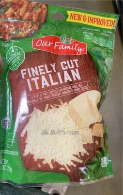 Fancy Shreds, Italian Blend Of Whole Milk Mozzarella, Provolone, Parmesan And Romano Finely Shredded Cheeses, Italian Blend