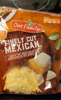 Fancy Shreds, Mexican Blend Of Monterey Jack, Cheddar, Queso Quesadilla And Asadero Finely Shredded Cheeses, Mexican Blend
