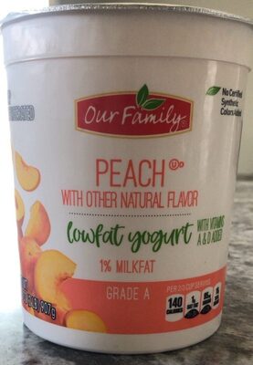 Peach Lowfat Yogurt, Peach