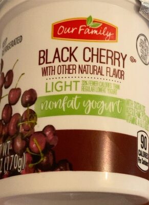 Black Cherry Light Nonfat Yogurt, Black Cherry