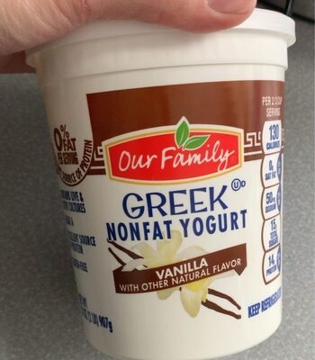 Vanilla Greek Nonfat Yogurt, Vanilla