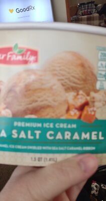 Sea Salt Caramel Premium Ice Cream Swirled With Sea Salt Caramel Ribbon, Sea Salt Caramel