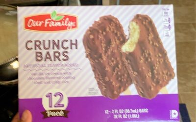 Crunch Vanilla Ice Cream With Chocolate Flavored Coating Shell And Crisp Rice Bars, Crunch