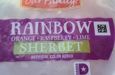 Rainbow Orange, Raspberry, Lime Sherbet, Rainbow