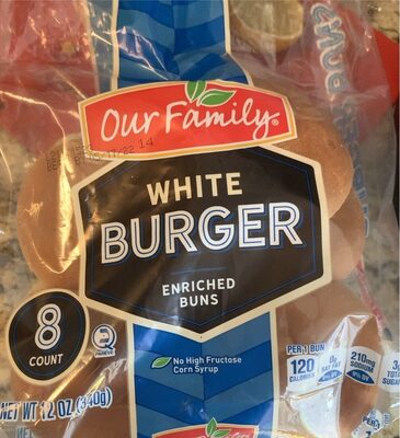 Enriched White Hamburger Buns, White