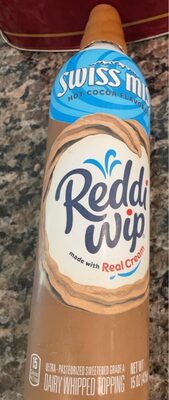 Reddi-wip Swiss Miss Hot Cocoa Flavored Whipped Topping Made with Real Cream, 15 oz