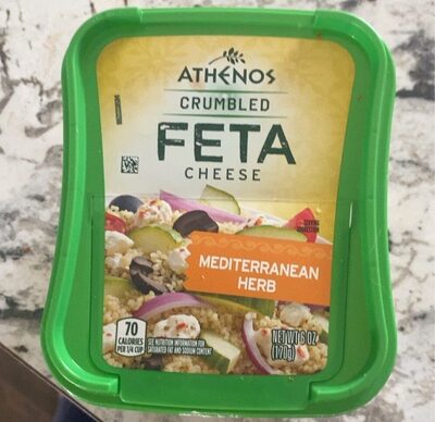 Athenos, Crumbled Feta Cheese, Mediterranean Herb, Mediterranean Herb