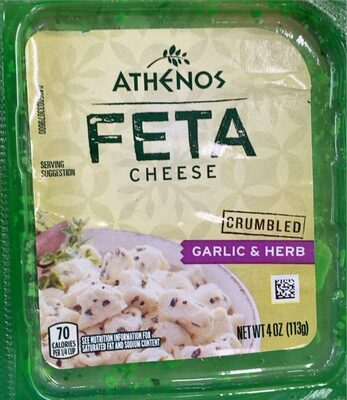 Athenos, Feta Cheese, Garlic & Herb, Garlic & Herb