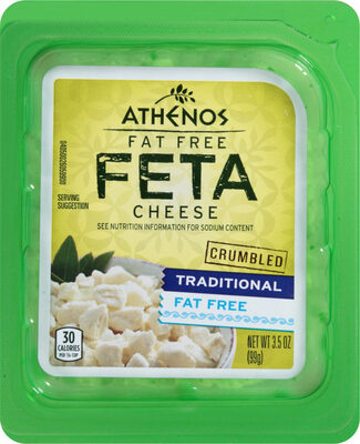 Fat Free Traditional Feta Crumbled Cheese, Traditional Feta