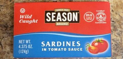Wild Caught Sardines In Tomato Sauce, Tomato Sauce