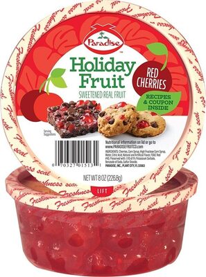 Paradise Holiday Fruit Red Cherries, 8 Oz