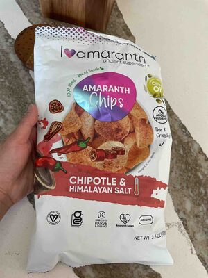 Chipotle & Himalayan Salt Amaranth Chips, Chipotle & Himalayan Salt
