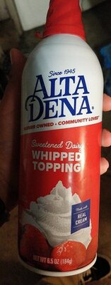 Sweetened Dairy Whipped Topping, Sweetened