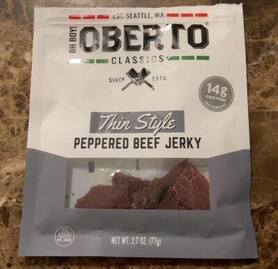 Peppered Beef Jerky, Peppered