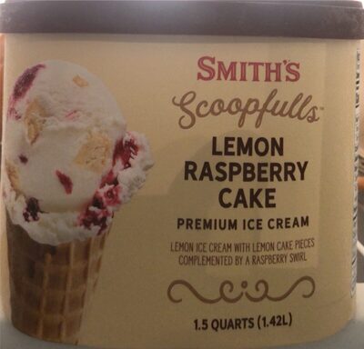 Lemon Raspberry Cake Premium Ice Cream, Lemon Raspberry Cake