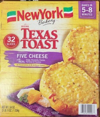 Five Cheese Asiago, Mozzarella, Cheddar, Parmesan & Provolone Texas Toast, Five Cheese