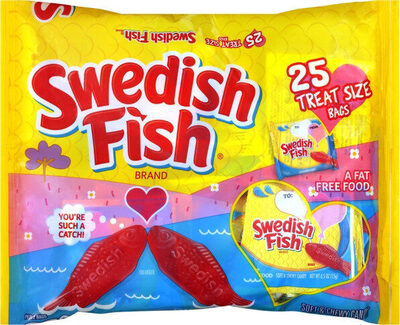 Swedish Fish Soft Candy Berry Fat Freevalentines Day1X13.23 Oz
