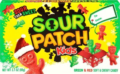 Green & Red Soft & Chewy Candy, Green & Red