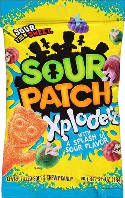 Xploderz With A Splash Of Sour Center Filled Soft & Chewy Candy, Sour
