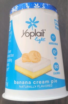 Yoplait Light Banana Cream Pie Fat Free Yogurt
