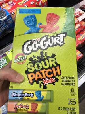 Yoplait Go-Gurt Sour Patch Kids Low Fat Yogurt 16 Count