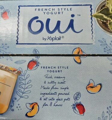 Oui by Yoplait Strawberry/Peach French Style Yogurt 8 Count