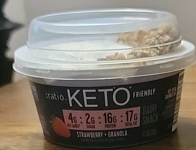 :ratio Keto Friendly Strawberry and Granola Dairy Snack