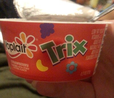 Yoplait Vanilla Low Fat Yogurt with Trix Cereal Topping