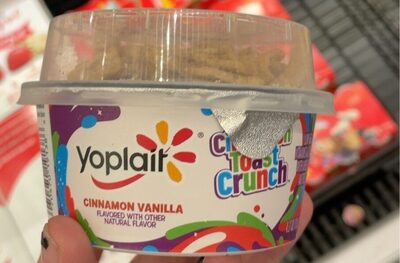 Yoplait Vanilla Low Fat Yogurt with Cinnamon Toast Crunch Cereal Topping