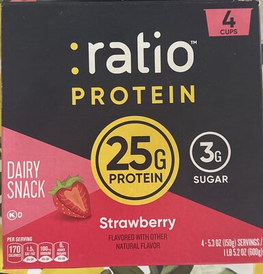 :ratio Protein Strawberry Dairy Snack 4 Count