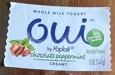 Oui by Yoplait Chocolate Peppermint Yogurt