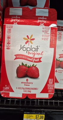 Yoplait Original Strawberry Gluten-Free Low-Fat Yogurt Cup 8 Count
