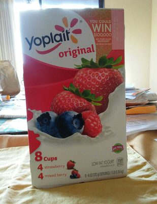 Low Fat Yogurt, Strawberry, Mixed Berry, Original