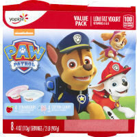 Yoplait Kids Strawberry and Cotton Candy Gluten-Free Low-Fat Yogurt Cup Variety Pack 8 Count