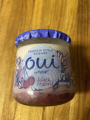 Oui by Yoplait Black Cherry Gluten-Free French-Style Whole Milk Yogurt Jar